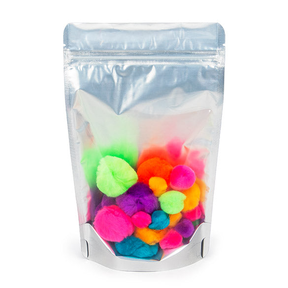 Buste doypack trasparenti/Argento 14.5x8x23cm | 170 grammi (100 pezzi) [ZBGS58]