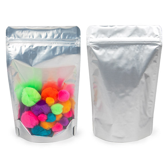 Buste doypack trasparenti/Argento 14.5x8x23cm | 170 grammi (100 pezzi) [ZBGS58]