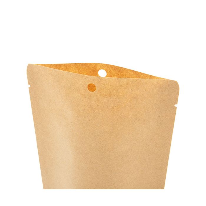 Buste doypack Kraft compostabili 14.9x8.9x23.2cm senza chiusura | 312 grammi (100 pezzi) [SUPEK7]