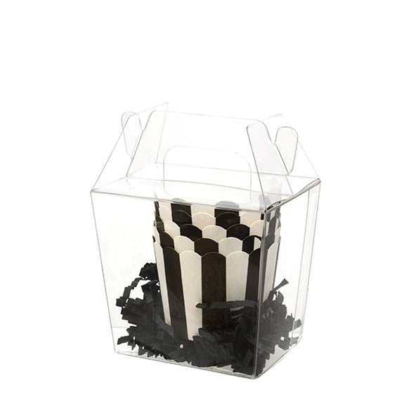 Scatola mini da asporto trasparente piccolo formato 8.7x6.4x7.9cm (25 pezzi) [FS283]