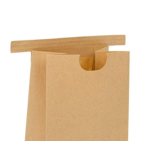 Sacchetti kraft marrone richiudibili 8.6x6.4x19.7cm (100 pezzi) [TTW1K]