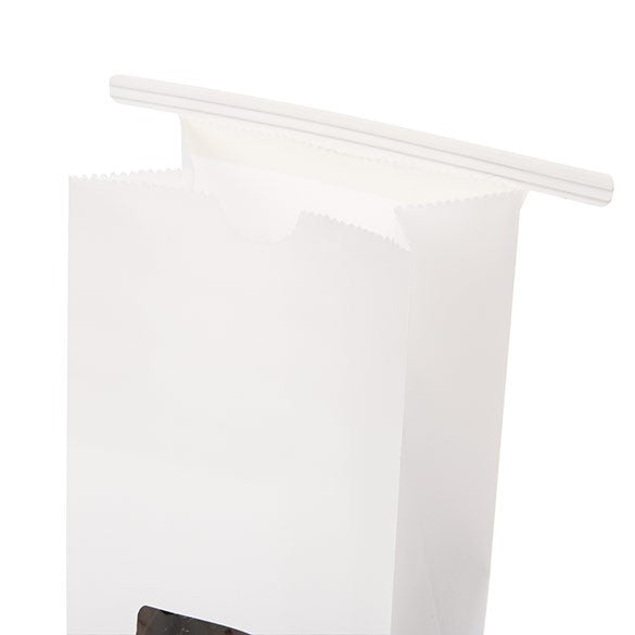 Sacchetti kraft bianco richiudibili 8.6x6.4x19.7cm (100 pezzi) [TTW1W]