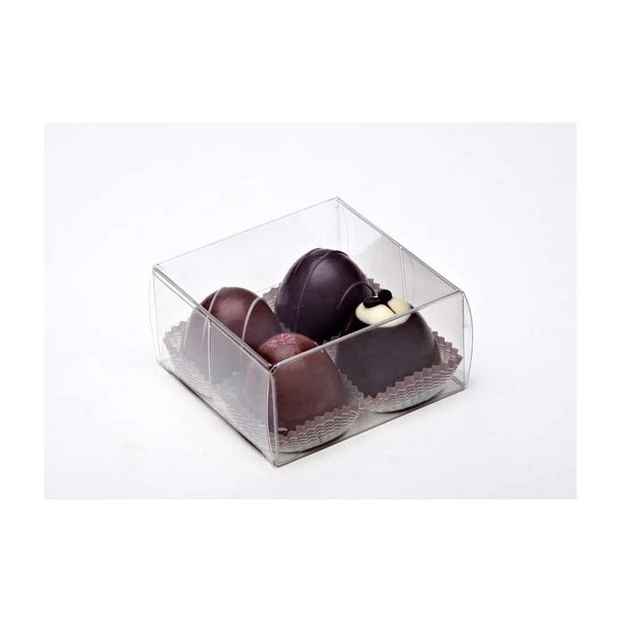 Plastic Gift Boxes for Chocolates 7x3.7x7cm Food Safe