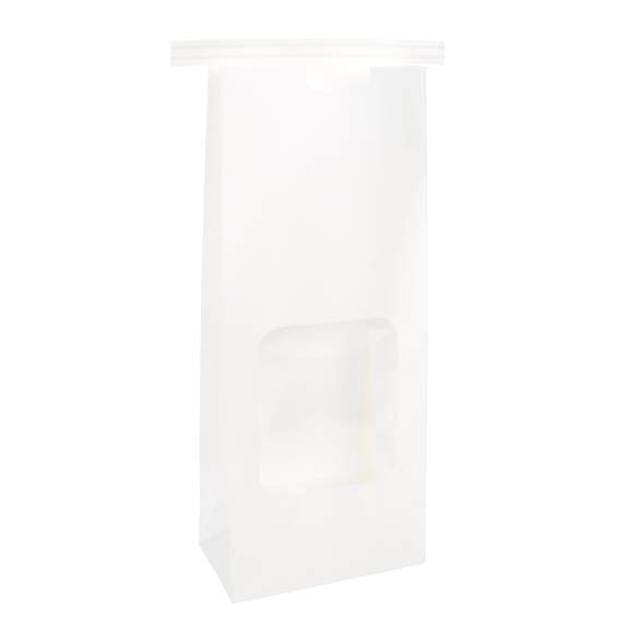 Sacchetti kraft bianco richiudibili 10.8x6.4x26.7cm (100 pezzi) [TTW2W]