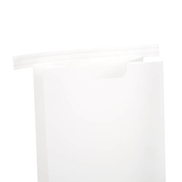 Sacchetti kraft bianco richiudibili 10.8x6.4x26.7cm (100 pezzi) [TTW2W]
