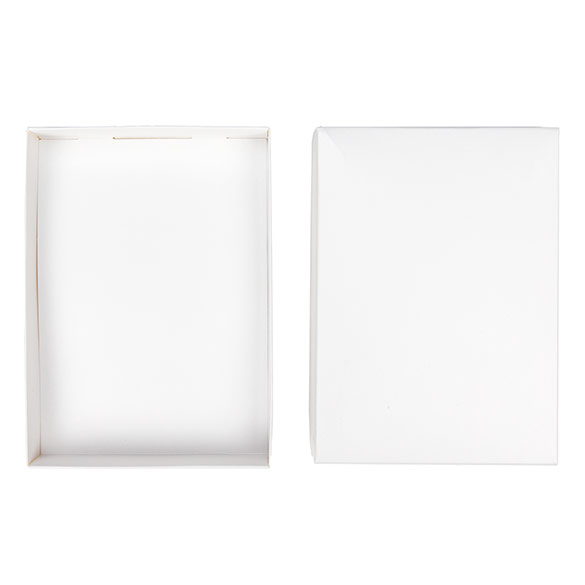 Scatoline in carta kraft Bianco 13.7x2.5x19.1cm (25 pezzi) [WH15]