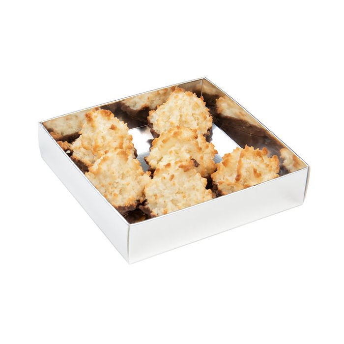 Fondo scatola argento brillante 10,5 x 2,5 x 11 cm (25 pezzi) [SS99]