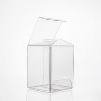 Plastic Gift Boxes 3.8x3.8x5.1cm Crystal Clear
