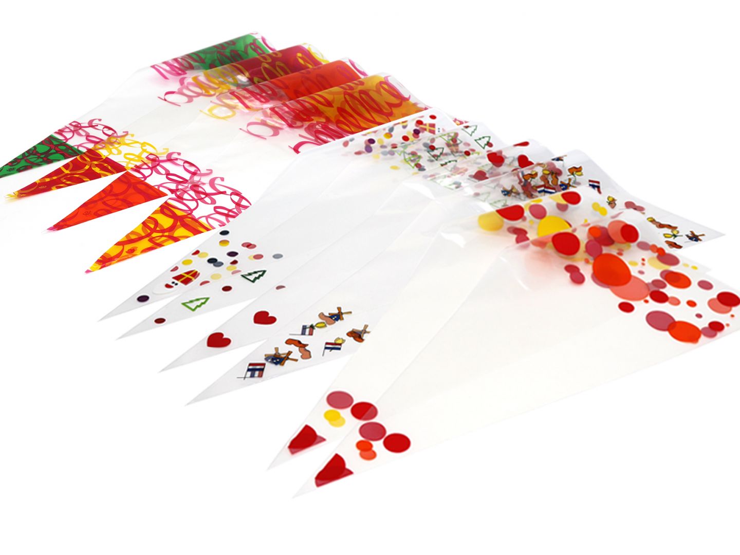 Sacchetti a cono 25x46cm 1 libbra rosso/giallo (250 pz) [DV-3265]