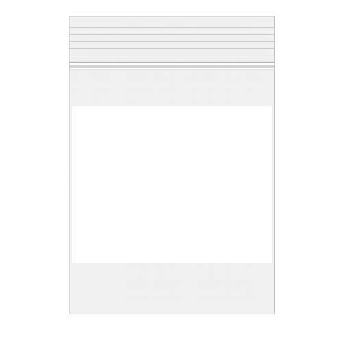 Sacchetto trasparente con chiusura a pressione con nastro per scrivere 12.5x20.5cm PE 100 micron (100 pezzi) [4WE58]