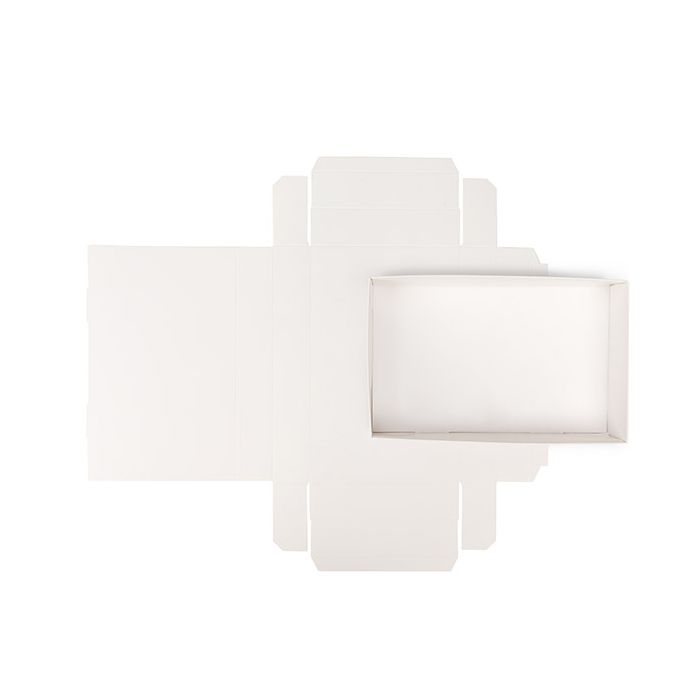 Fondo della scatola in carta kraft bianche 15,2x3,8x24,1 cm (25 pezzi) [WH13]