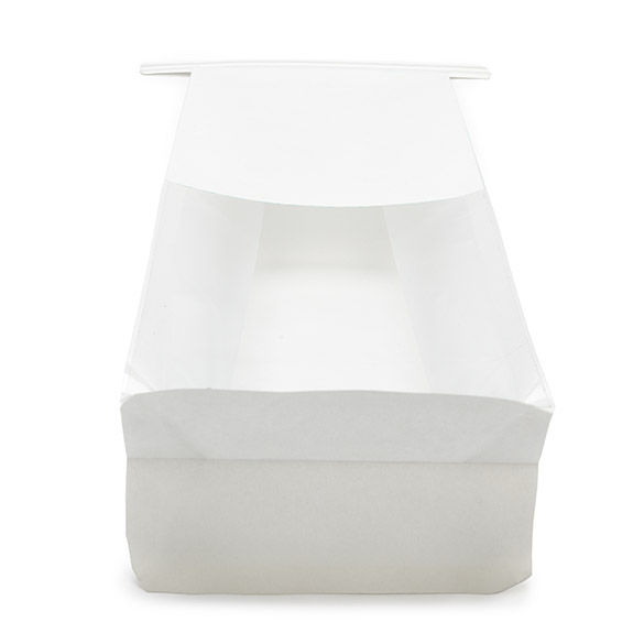 Sacchetto bianco fondo piatto con chiusura tin tie 8,9x6,4x25,4cm (100 pz) [TTGB1W]
