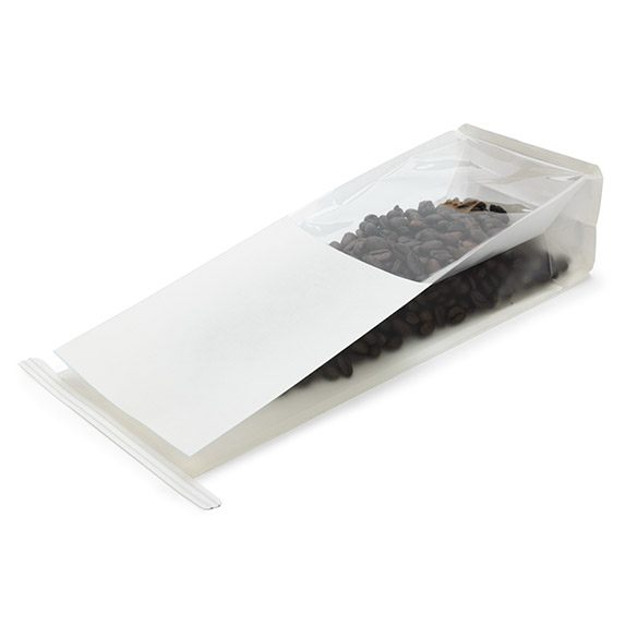 Sacchetto bianco fondo piatto con chiusura tin tie 8,9x6,4x25,4cm (100 pz) [TTGB1W]