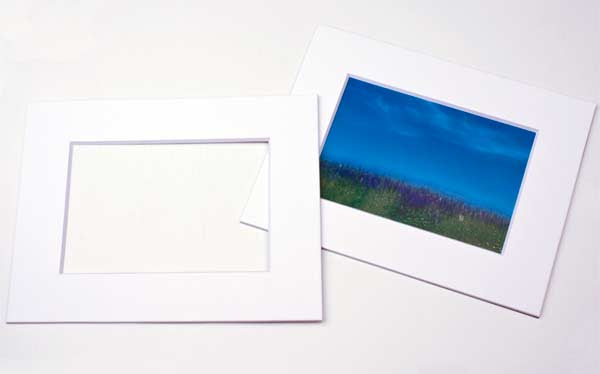 Passe-partout doppio spessore bianco/bianco 19.4x29.5cm finestra - Dimensioni esterne 30.5x40.6cm (10 pezzi) [MT20005]
