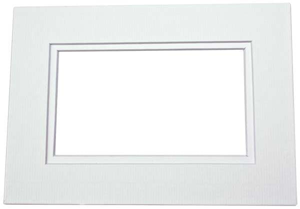 Passe-partout doppio spessore bianco/bianco Core 30,5x40,6cm con finestra 19x29cm (10 pezzi) [MD20216]