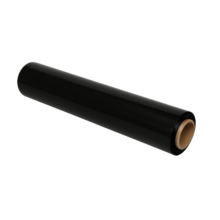 Pellicola estensibile in rotolo 50 cm x 300 metri nera 6 rotoli [STR5020B]