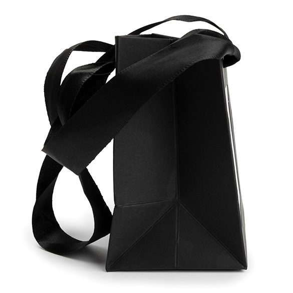 Sacchetto regalo nero con finestra 10,2x7x11,4cm (10 pz) [GMBW1B]