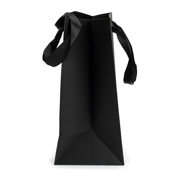 Sacchetto regalo nero con finestra 17,8x12,7x24,9cm (10 pz) [GMBW2B]