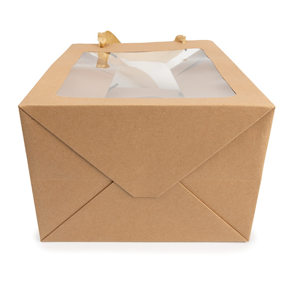 Sacchetto regalo kraft con finestra 17,8x12,7x24,9cm (10 pz) [GMBW2K]