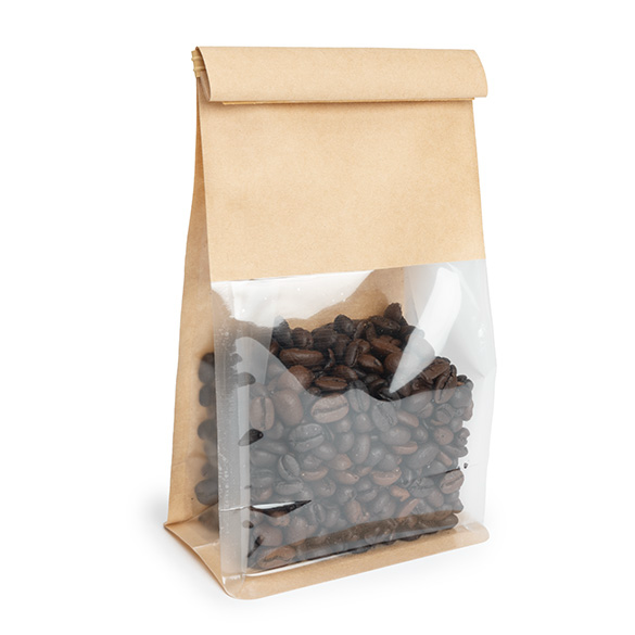 Sacchetto kraft fondo piatto con chiusura tin tie 10,2x6,4x20,3cm (100 pz) [TTGB2K]