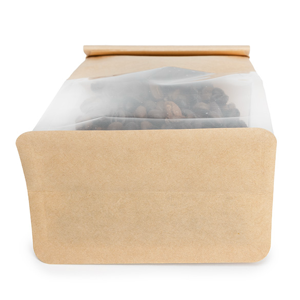 Sacchetto kraft fondo piatto con chiusura tin tie 10,2x6,4x20,3cm (100 pz) [TTGB2K]