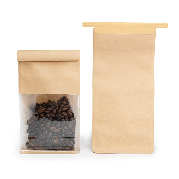 Sacchetto kraft fondo piatto con chiusura tin tie 10,2x6,4x20,3cm (100 pz) [TTGB2K]