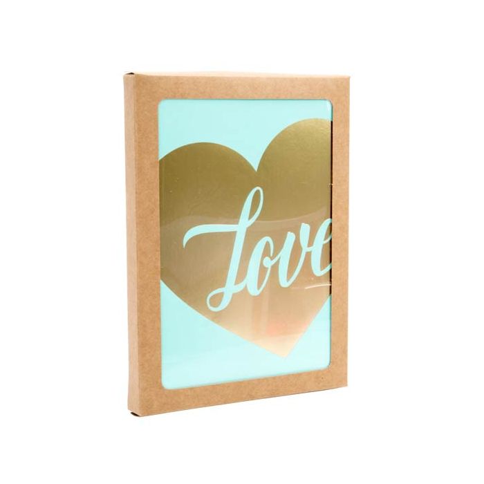 Scatola Kraft con finestra 15.3x1.6x21.5cm (25 pezzi) [WKRGA5]