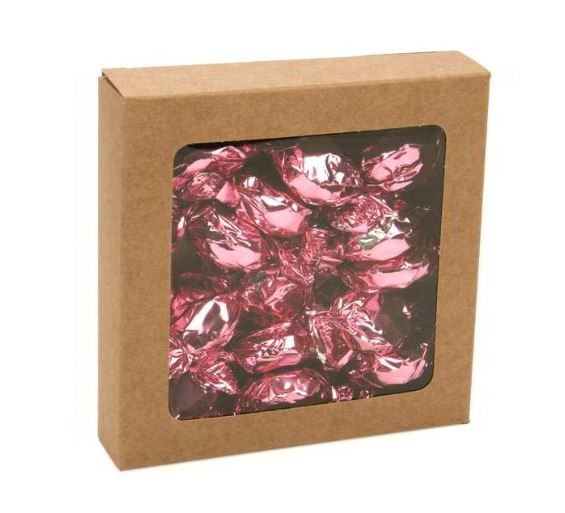 Scatola Kraft con finestra 10.5x2.2x10.5cm (25 pezzi) [WKRG245]