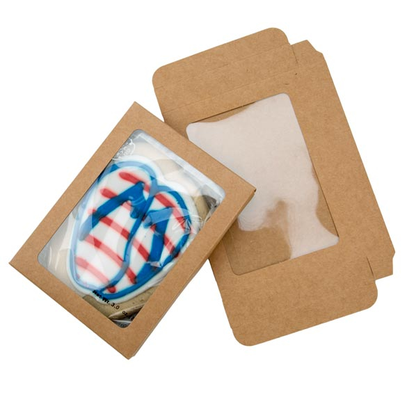 Scatola Kraft con finestra 10.2x2.1x13.8cm (25 pezzi) [WKRG313]