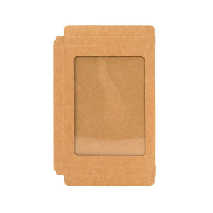 Scatola Kraft con finestra 15.3x2.5x21.5cm (25 pezzi) [WKRGA5XL]