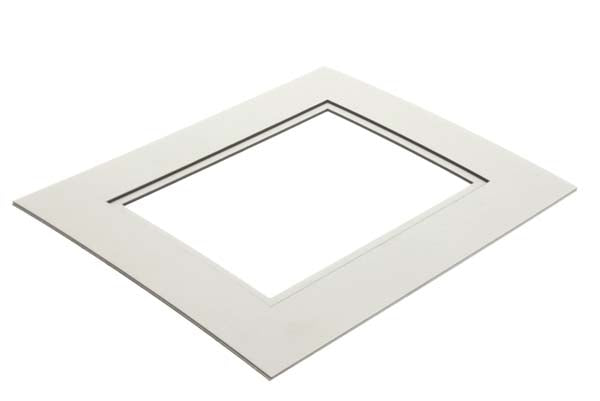 Passe-partout doppio spessore bianco/nero 20.3x25.4cm con finestra 12x17cm (10 pezzi) [MD20193]