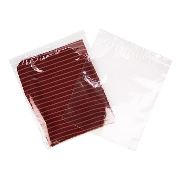 Sacchetto trasparente con chiusura a pressione e foro 33x38cm PP 75 microns (100 pezzi) [Z3R1315]