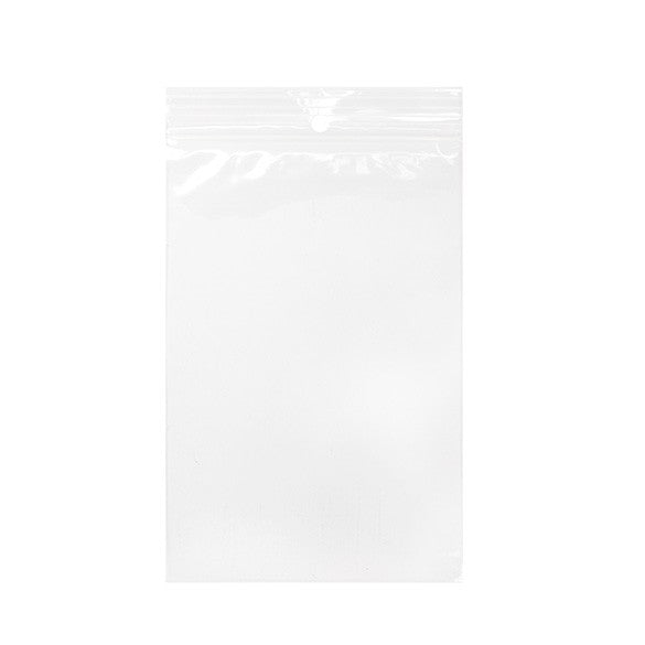 Sacchetto trasparente con chiusura a pressione e foro 10x15cm PP 75 microns (100 pezzi) [Z3R46]