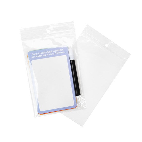 Sacchetto trasparente con chiusura a pressione e foro 10x15cm PP 75 microns (100 pezzi) [Z3R46]