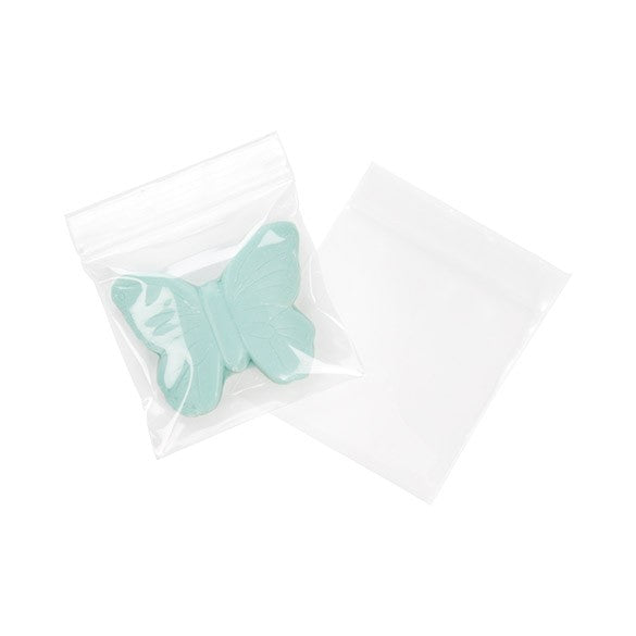 Sacchetto trasparente con chiusura a pressione 7.5x7.5cm PP 100 microns (100 pezzi) [Z4C33]