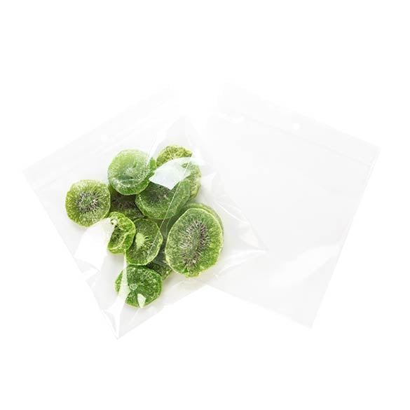 Sacchetto trasparente con chiusura a pressione e foro 15x15cm PP 100 microns (100 pezzi) [Z4R66]