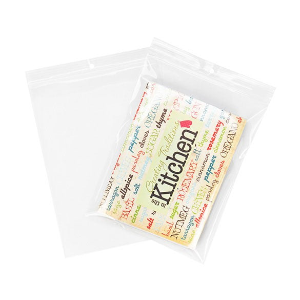 Sacchetto trasparente con chiusura a pressione e foro 15x20.5cm PP 100 microns (100 pezzi) [Z4R68]