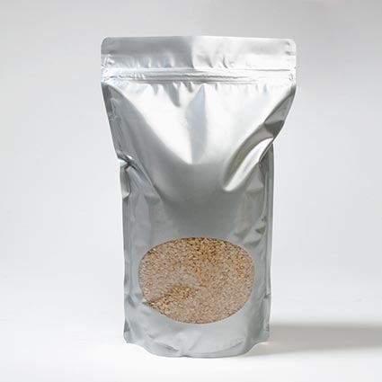 Stand Up Pouches Silver with oval Window 17x9x28.5cm | 340 grams