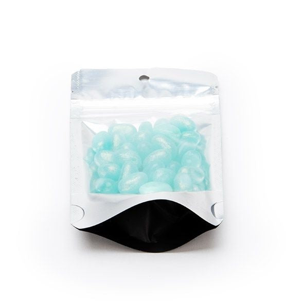 Buste doypack trasparenti/nero 8x5x13cm | 28 grammi con foro (100 pezzi) [ZBGB1H]