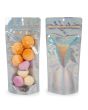 Buste doypack Trasparente/Glitter olografico 10,8x6x23,8 cm con foro di sospensione (25 pezzi) [ZBGHG1NC]