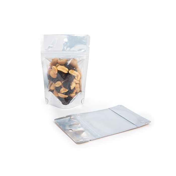 Buste doypack trasparenti/Kraft 7,9x5,1x13cm con foro (100 pezzi) [ZBGK1H]