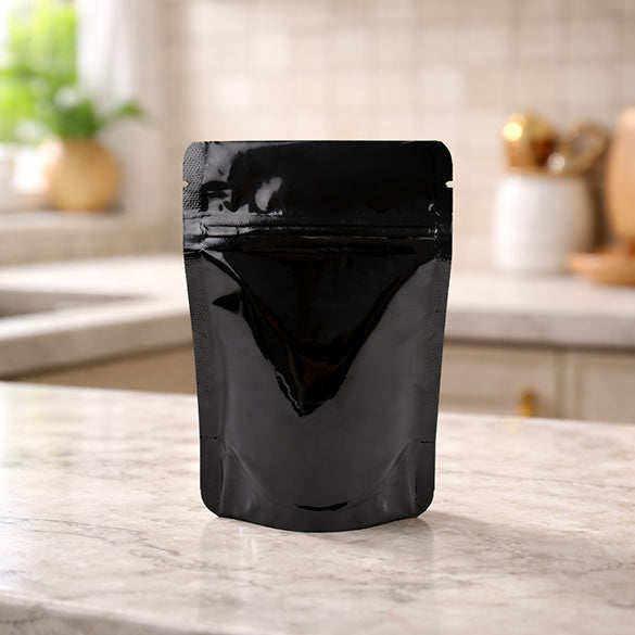 Buste doypack nere 8x5x13cm | 28 grammi (100 pezzi) [ZBGM1B]