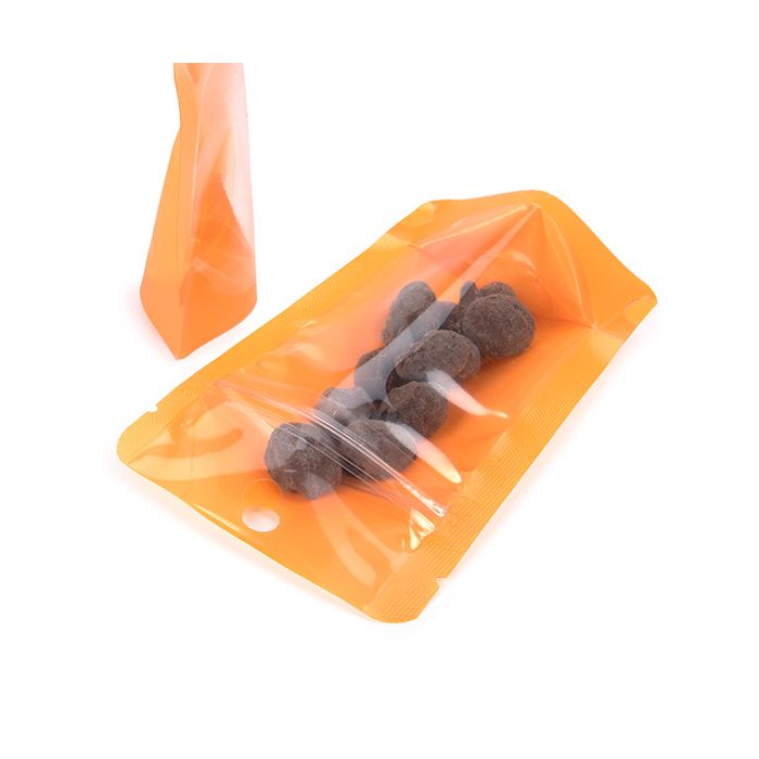 Buste doypack Trasparente/Neon Arancione 7,9x5,1x13 cm (100 pz) [ZBGN1OR]