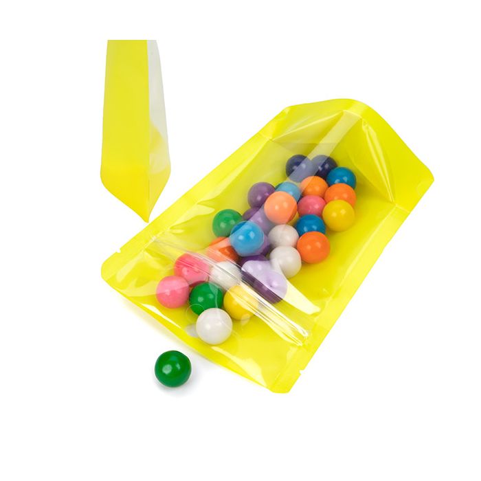 Buste doypack Trasparente/Neon Giallo 10,2x6x15,2 cm (100 pz) [ZBGN2YW]