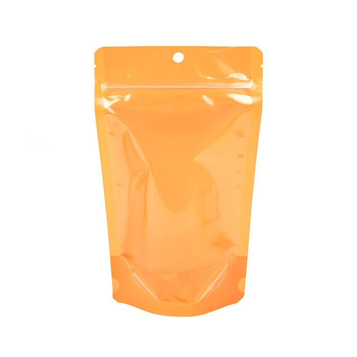 Buste doypack Trasparente/Neon Arancione 13x7,9x20,6 cm (100 pz) [ZBGN3OR]