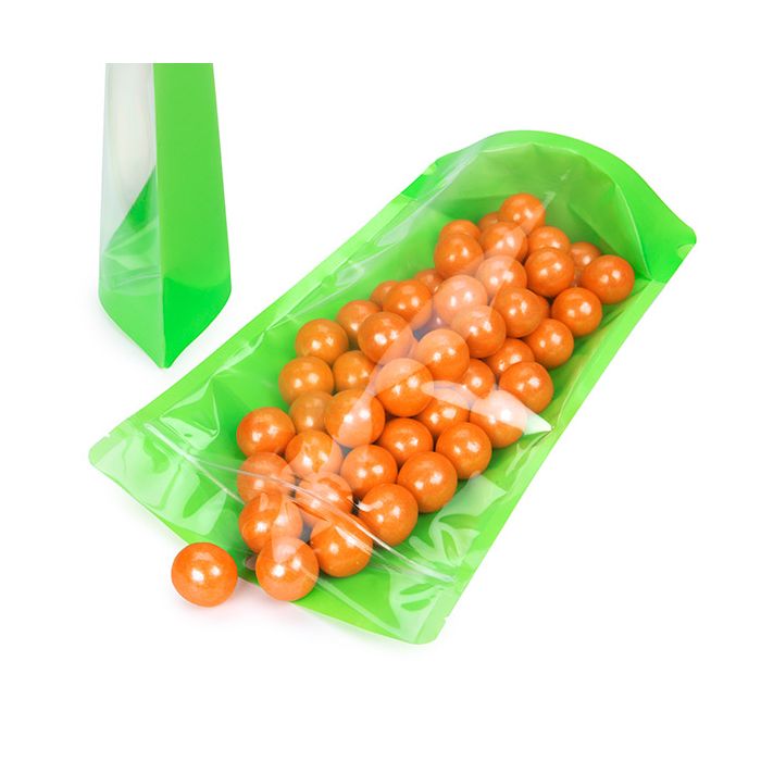 Buste doypack Trasparente/Neon Verde 17,2x8,9x28,6 cm (100 pz) [ZBGN4GR]