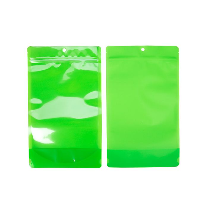 Buste doypack Trasparente/Neon Verde 17,2x8,9x28,6 cm (100 pz) [ZBGN4GR]