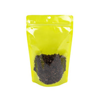 Stand Up Pouches Transparent/Neon Yellow 14,9x8,9x23,2 cm