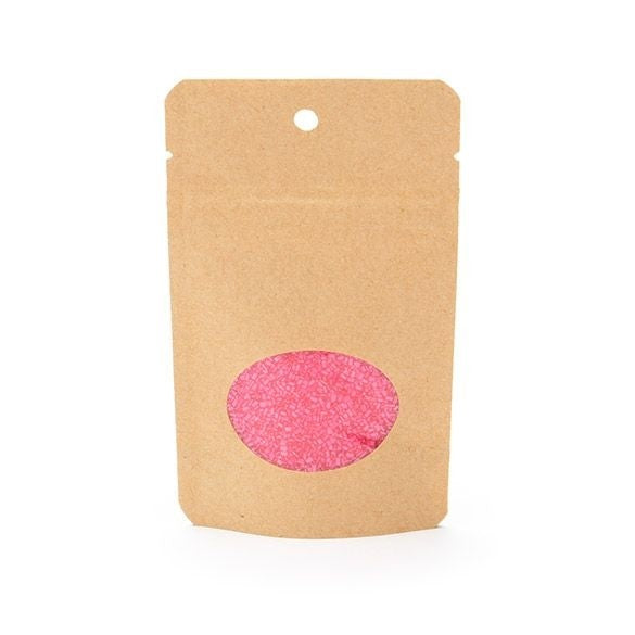 Buste doypack Kraft con finestra ovale 8x5x13cm | 28 grammi con foro rotondo per appendere (100 pezzi) [ZBGO1KH]