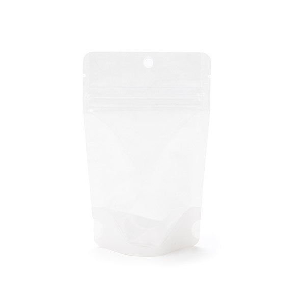 Buste doypack in carta di riso trasparente/bianco 7.9x5.1x13cm | 28 grammi (100 pezzi) [ZBGR1WC]